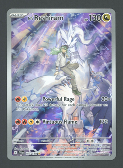 2025 Pokemon Journey Together N'S RESHIRAM #167/159 Illustration Rare - Image 1