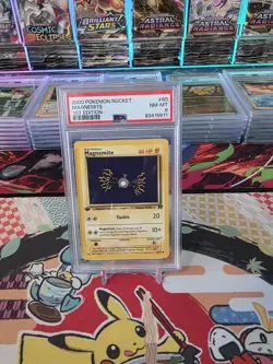 2000 POKEMON ROCKET #60 MAGNEMITE 1ST EDITION NM-MT PSA 8 - Image 3
