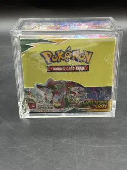 #1 Pokemon TCG SWSH Evolving Skies Booster Box Sealed w/ Acrylic Case - Image 1