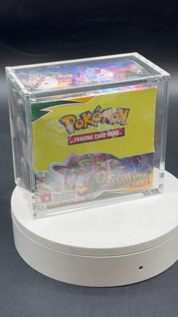 #1 Pokemon TCG SWSH Evolving Skies Booster Box Sealed w/ Acrylic Case - Image 2