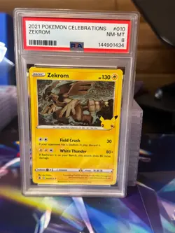 2021 Pokemon Celebrations Zekrom #010 PSA 8 – Holo Rare - Image 1