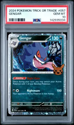 2024 POKEMON TRICK OR TRADE #057 GENGAR PSA 10 - Image 1