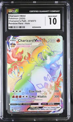 Charizard Vmax 074/073 Rainbow Rare Holo Pokemon CGC 10 Gem Mint *094 - Image 1