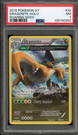 Pokemon Dragonite XY Roaring Skies Holo Rare #52 PSA 7 - Image 1