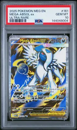2025 POKEMON MEG EN-MEGA EVOLUTION ULTRA RARE #161 MEGA ABSOL EX PSA 10 - Image 1