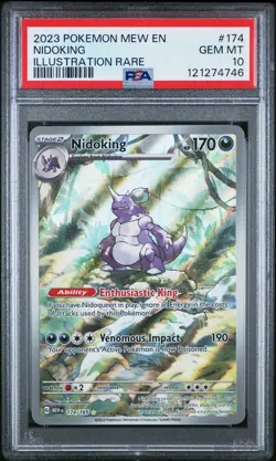 2023 POKEMON MEW EN-151 ILLUSTRATION RARE #174 NIDOKING PSA 10 - Image 1
