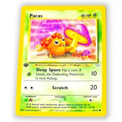 Pokemon Neo Revelation Paras 47/64 1st Edition WotC 2001 Vintage TCG Card - Image 1