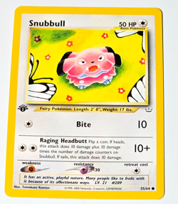 Pokemon Neo Revelation Snubbull 55/64 1st Edition WotC 2001 Vintage TCG Card - Image 3