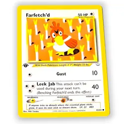 Pokemon Neo Revelation Farfetch’d 43/64 1st Edition WotC 2001 Vintage TCG Card - Image 1