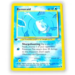 Pokemon Neo Revelation Remoraid 50/64 1st Edition WotC 2001 Vintage TCG Card - Image 1