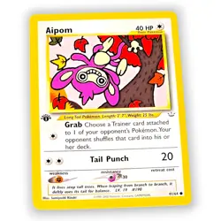 Pokemon Neo Revelation Aipom 41/64 1st Edition WotC 2001 Vintage TCG Card - Image 1
