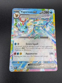 Vaporeon ex 023/131 Ultra Rare Scarlet & Violet: Prismatic Evolutions Pokemon NM - Image 1