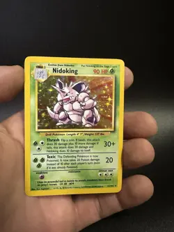Pokemon TCG Base Set Nidoking Holo Rare Card 11/102 - Image 1