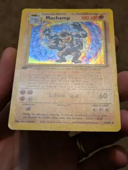 Pokemon TCG Machamp Base Set 8/102 Holo 1st Edition Holo Rare HP to MP - Image 2