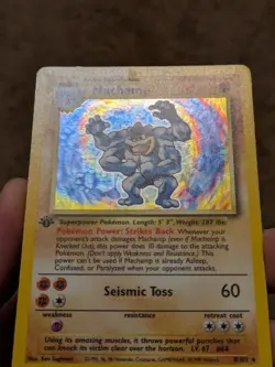 Pokemon TCG Machamp Base Set 8/102 Holo 1st Edition Holo Rare HP to MP - Image 3
