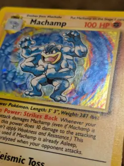 Pokemon TCG Machamp Base Set 8/102 Holo 1st Edition Holo Rare HP to MP - Image 5