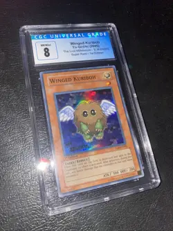CGC 8 2005 Winged Kuriboh TLM-EN005 Super Rare 1st Edition Yugioh MINT - Image 2