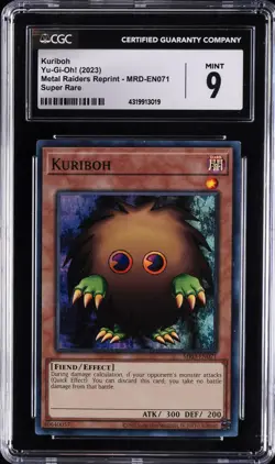 2023 YU-GI-OH! METAL RAIDERS REPRINT SUPER RARE #MRD-EN071 KURIBOH CGC 9 - Image 1