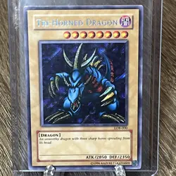 Tri-Horned Dragon – LOB-000 – Secret Rare – Yu-Gi-Oh! - Image 1