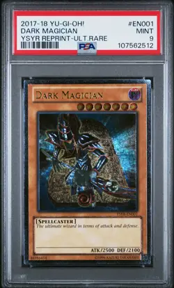 2017-2018 YU-GI-OH! STARTER DECK YUGI RELOADED REPRINT DARK MAGICIAN PSA 9 - Image 1