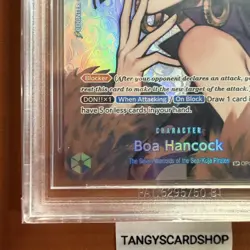 2023 One Piece Kingdoms Of Intrigue Boa Hancock SP BGS 10 English Black Label! - Image 3