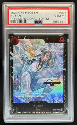 2023 One Piece The Best Kuzan Offline Regional Top 32 Card #OP02-096 PSA 10 - Image 1