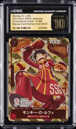 2024 ONE PIECE PROMO CARDS JPN GAME FEST 24-25 MONKEY D. LUFFY CGC 10 PRISTINE - Image 1