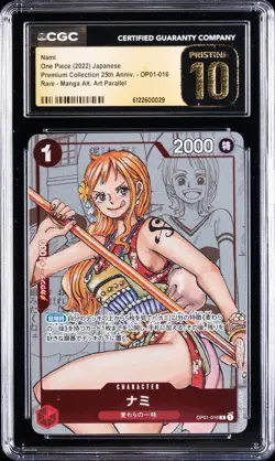 2022 ONE PIECE PREM COLL 25TH ANNIVERSARY JPN MANGA ALT ART NAMI CGC 10 PRISTINE - Image 1