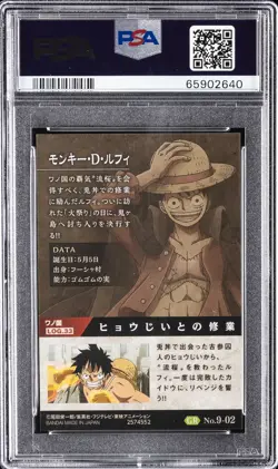 2021 ONE PIECE WAFERS JPN COUNTERATTACK SIGNAL #02 MONKEY D. LUFFY PSA 10 - Image 2