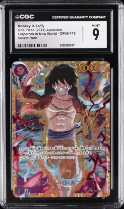 2024 ONE PIECE JPN EMPERORS IN NEW WORLD, SECRET RARE MONKEY D. LUFFY CGC 9 - Image 1