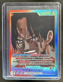 2025 One Piece Carrying On His Will Portgas D. Ace Leader #OP13-002 - Image 1
