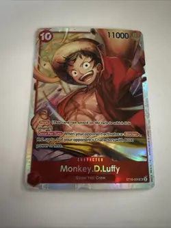 One Piece CCG TCG Monkey.D.Luffy ST10-006 Alternate Art SR LP - Image 1