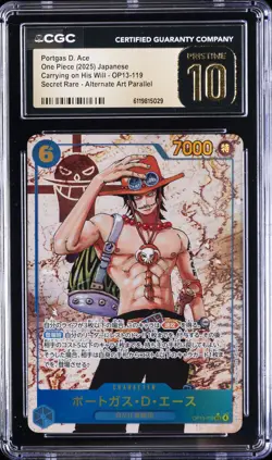 2025 ONE PIECE JPN #OP13-119 PORTGAS D ACE CGC 10 PRISTINE - Image 1