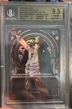 BGS 9.5 Shanks Silver OP09-004 SP Alt Art One Piece Carrying On His Will - Image 1