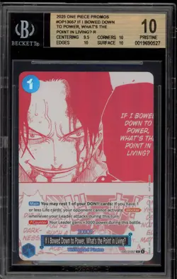 One Piece CCG If I Bowed to Power/Point in LivingU OP13-057 BGS 10 Pristine - Image 1