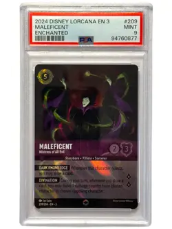 2024 Disney Lorcana Enchanted Maleficent #209 PSA 9 - Image 1