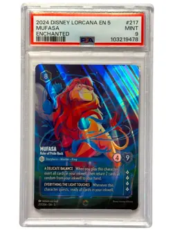 2024 Disney Lorcana Enchanted Mufasa #217 PSA 9 - Image 1