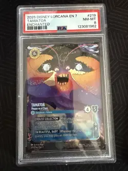 2025 DISNEY LORCANA EN 7-ARCHAZIA'S ISLAND #219 TAMATOA - HAPPY AS A CLAM PSA 9 - Image 1
