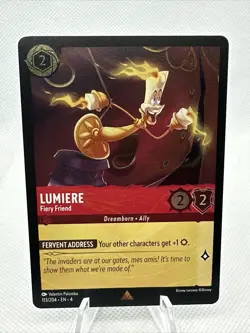 Lumiere Fiery Friend 113/294 Cold Foil Disney Lorcana Ursula’s Return Rare - Image 1