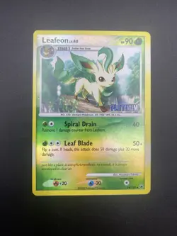 Pokemon Card Leafeon 24/100 Reverse Holo Foil Platinum Stamped 2008 - Image 1