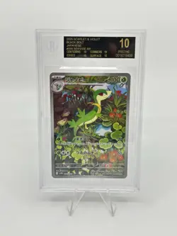 BGS 10 BLACK LABEL Pokemon Card Japanese Servine Art Rare 088/086 Black Bolt AR - Image 1