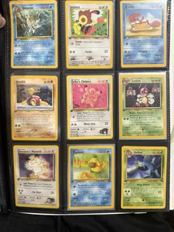 Vintage Pokemon Card Lot 1st Edition WOTC – Psyduck Erikas Clefairy - Image 1