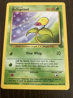 Bellsprout 49/64 Jungle Rare Vintage 1999 Pokemon Card - Image 1