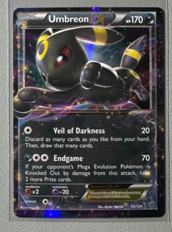 Pokemon Umbreon EX TCG Ultra Rare Holo Card 55/124 XY Fates Collide NM Condition - Image 1