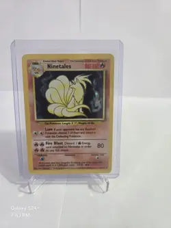 Pokemon TCG Ninetales Holo Rare Card 12/102 Base Set - Image 1