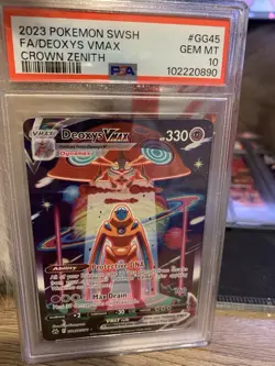 Deoxys VMAX Crown Zenith Galarian Gallery Holo Pokemon Card GG45/GG70 PSA 10 - Image 1
