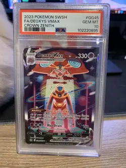 Deoxys VMAX Crown Zenith Galarian Gallery Holo Pokemon Card GG45/GG70 PSA 10 - Image 3