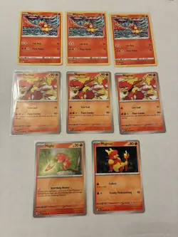 Lot of 8 Magmar and Magby Pokemon Cards - Image 1