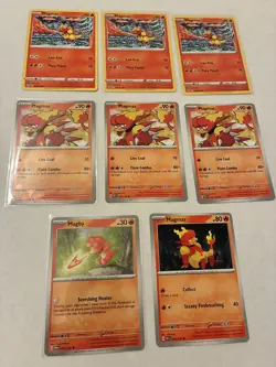 Lot of 8 Magmar and Magby Pokemon Cards - Image 3