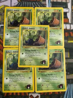 Pokemon TCG Erika's Oddish Gym Challenge Card 70/132 Unlimited Common (x5) 💎🔥 - Image 3